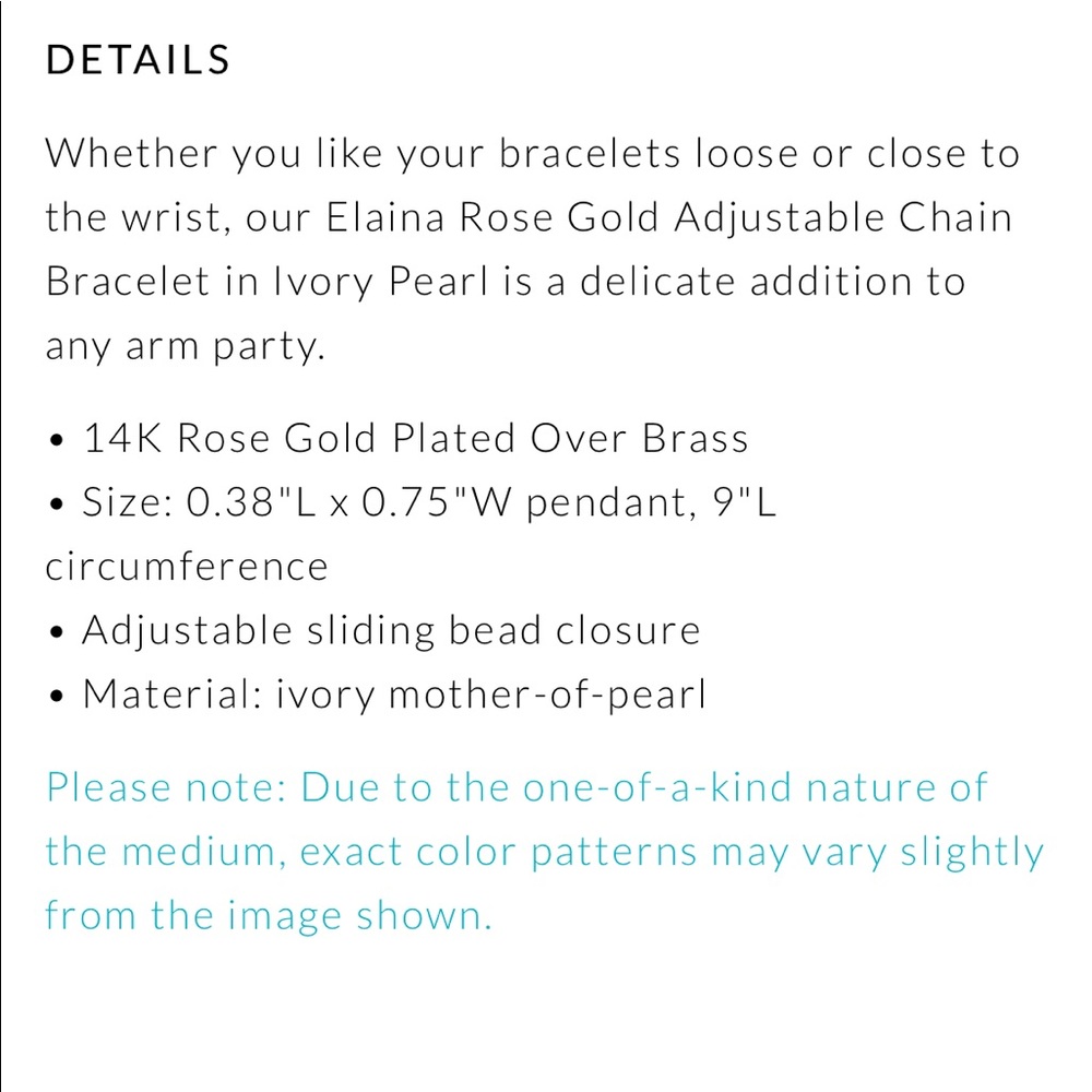 Kendra Scott Elaina Rose Gold Adjustable Bracelet - Picture 6 of 6